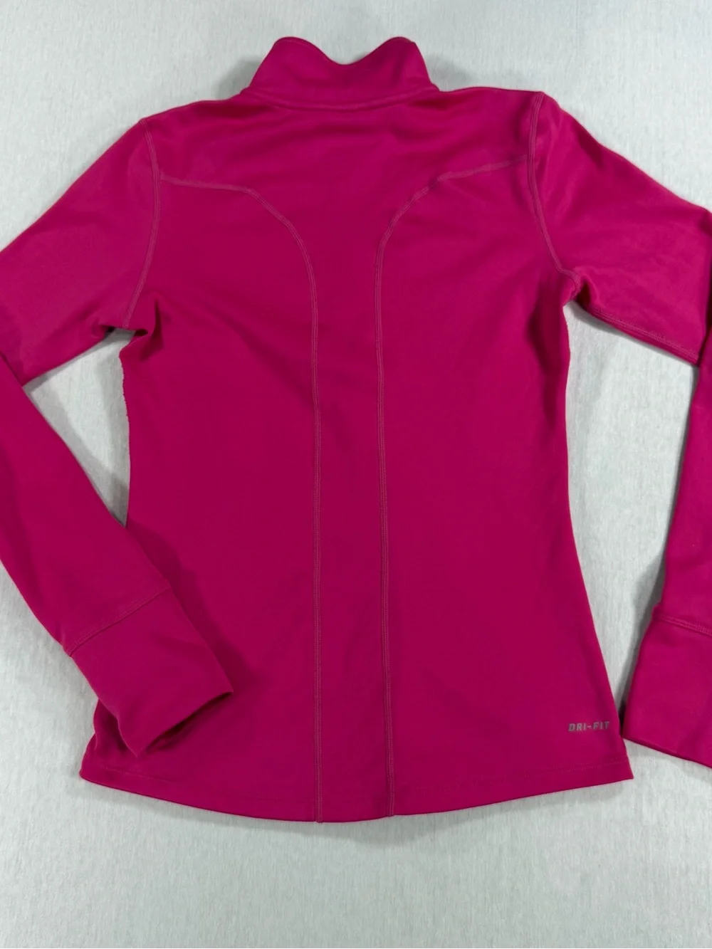 Nike Women's Hot Pink Half-Zip Long Sleeve Performance Top